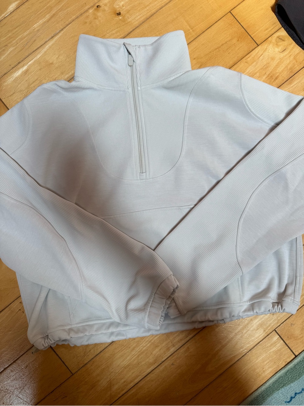 lululemon athletica Softstreme Bone colored Half-Zip Ribbed Pullover